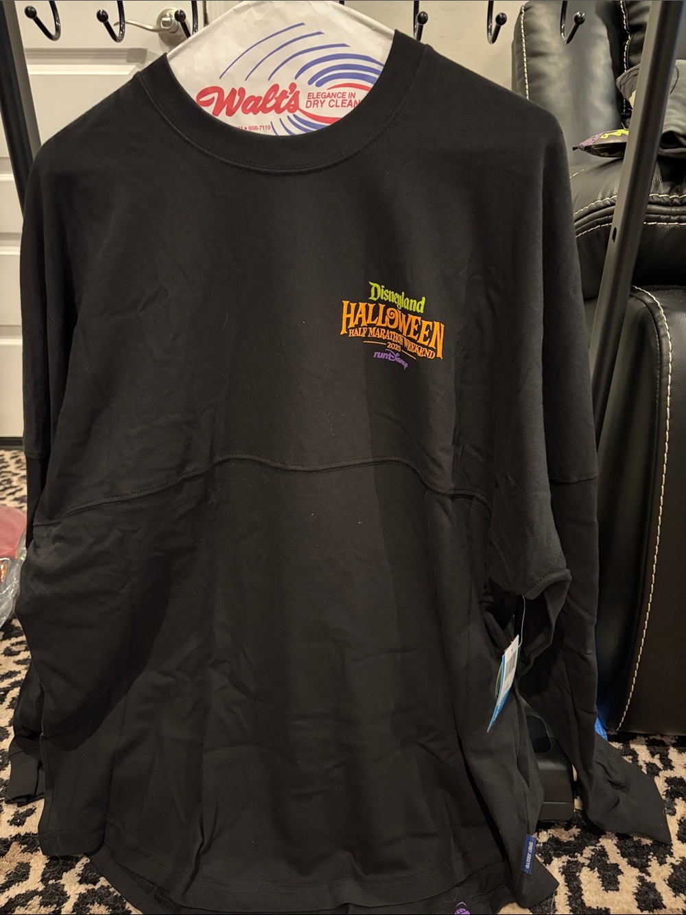 Disney Black Disneyland Halloween Woman’s Long-Sleeve Jersey